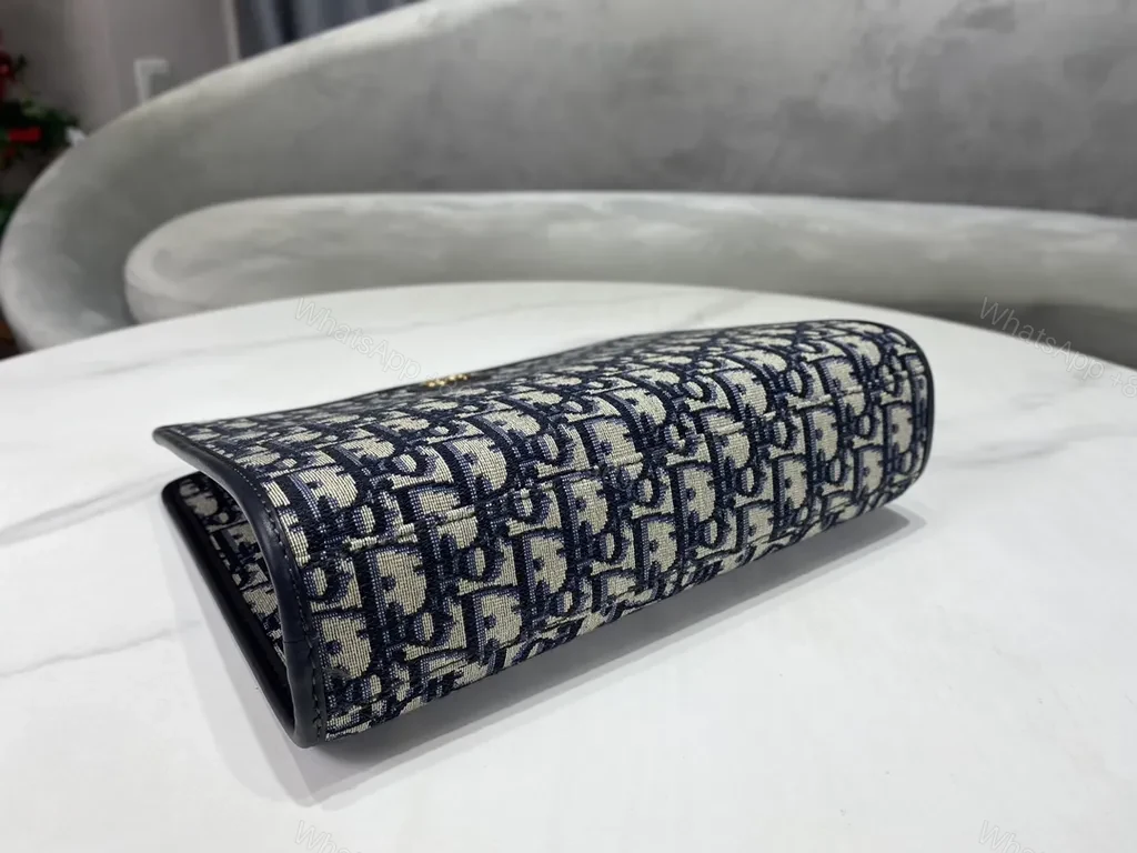 View 7 of Dior-Style Monogram Wallet on Chain: Elegant Everyday Versatility