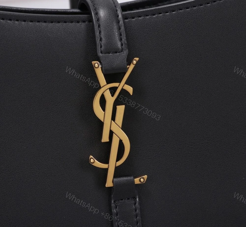 View 5 of Saint Laurent Le 5 À 7 Hobo Bag In Smooth Black Gold 23Cm 6572282R20W1000
