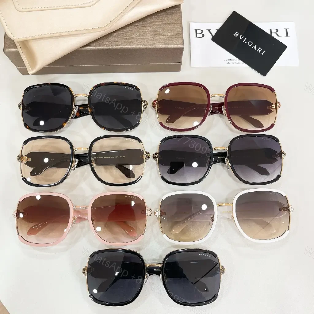 View 9 of Pink Oversized Sunglasses • Pale Pink Frame • Aviator-Style Square Lenses • Gradient Brown Lenses • BVLGARI Details