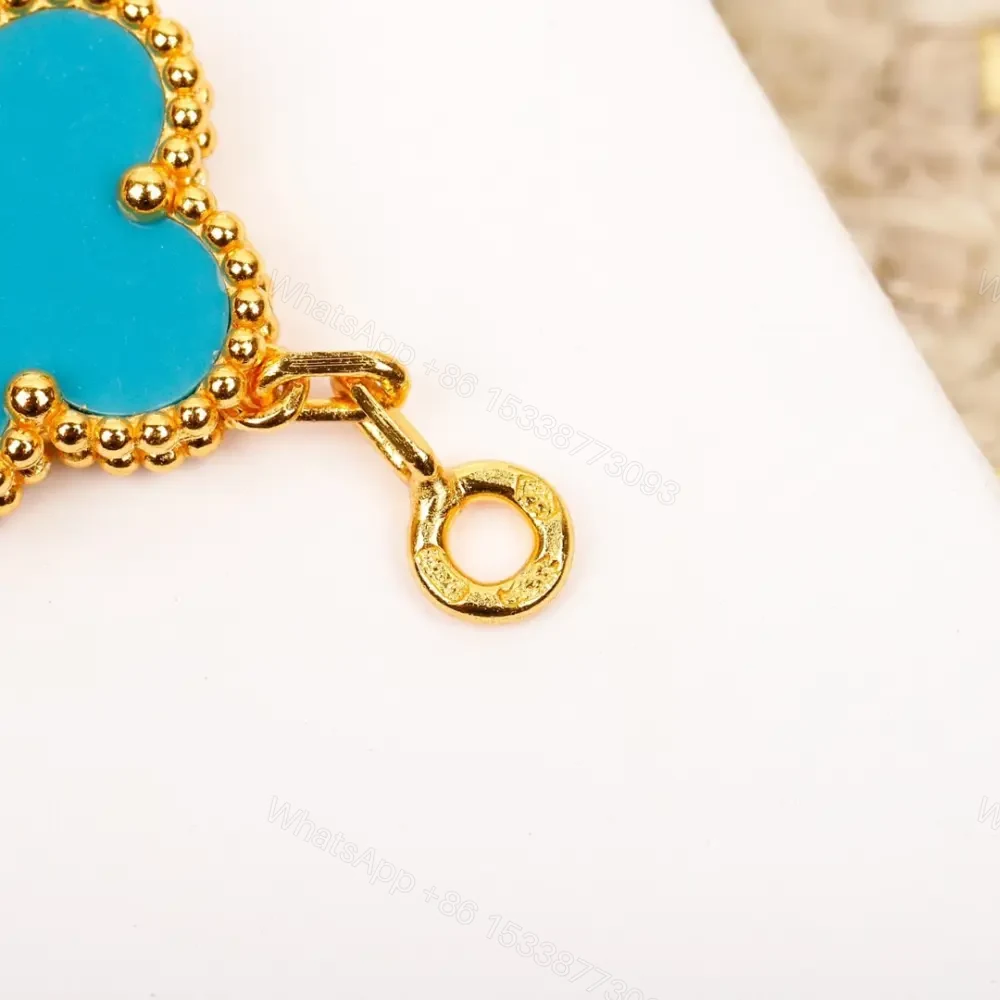 View 6 of 高仿首飾VanCleef&Arpels*RD003四葉草綠松石手鏈黃金款