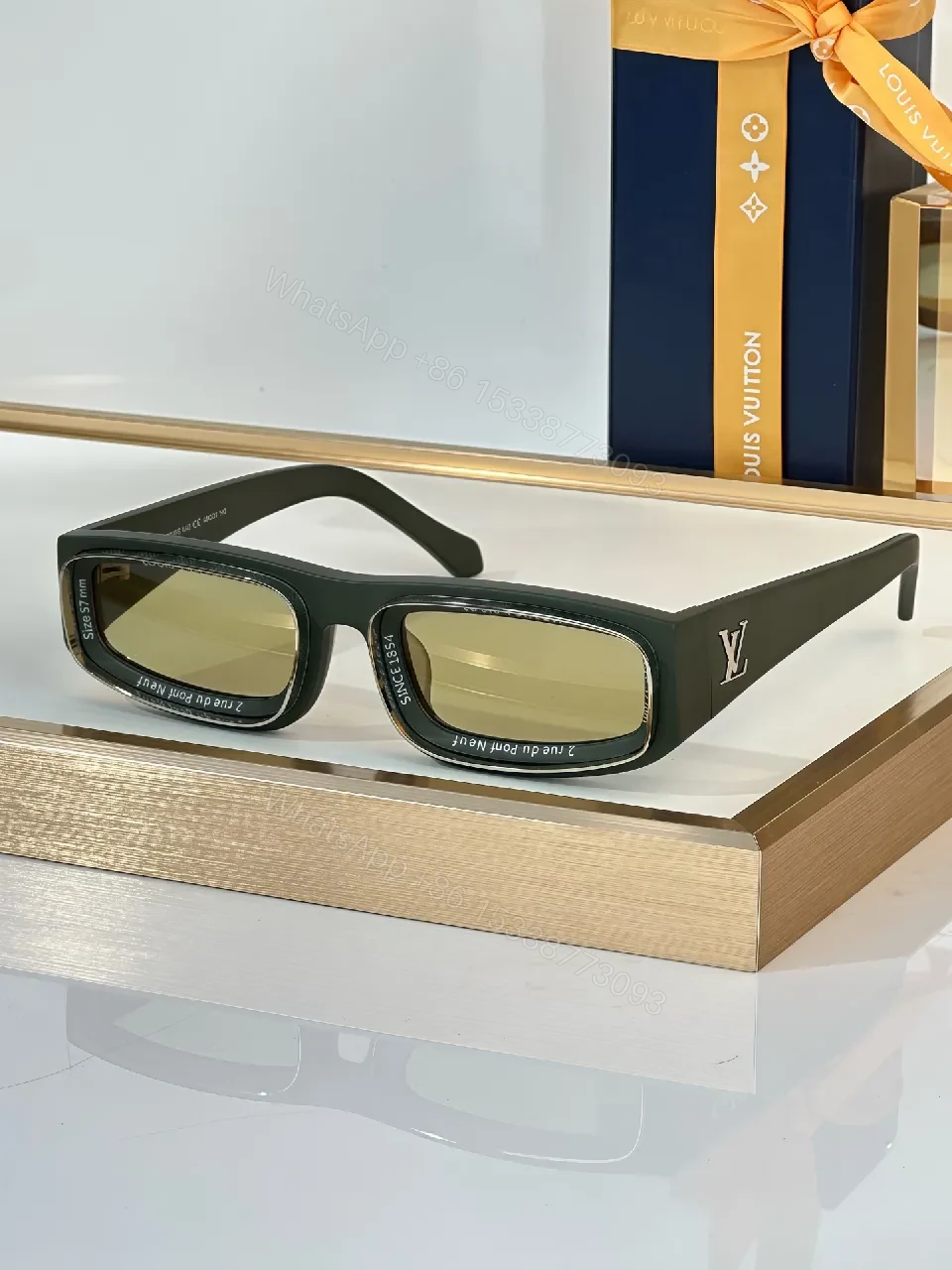 View 3 of Matte Shield Sunglasses – Bold Rectangular, All-Day Comfort