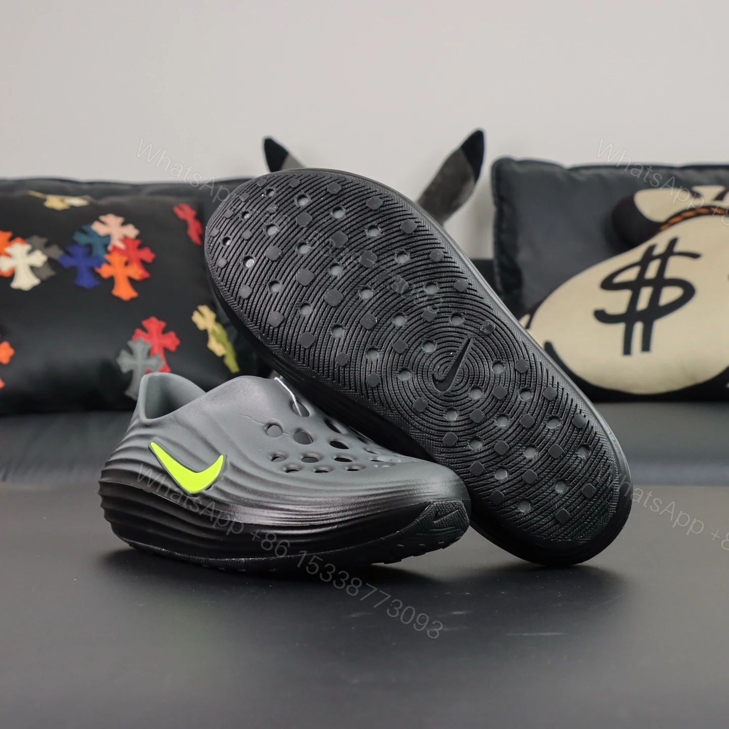 View 3 of Nike ReactX Rejuven8 Black Green