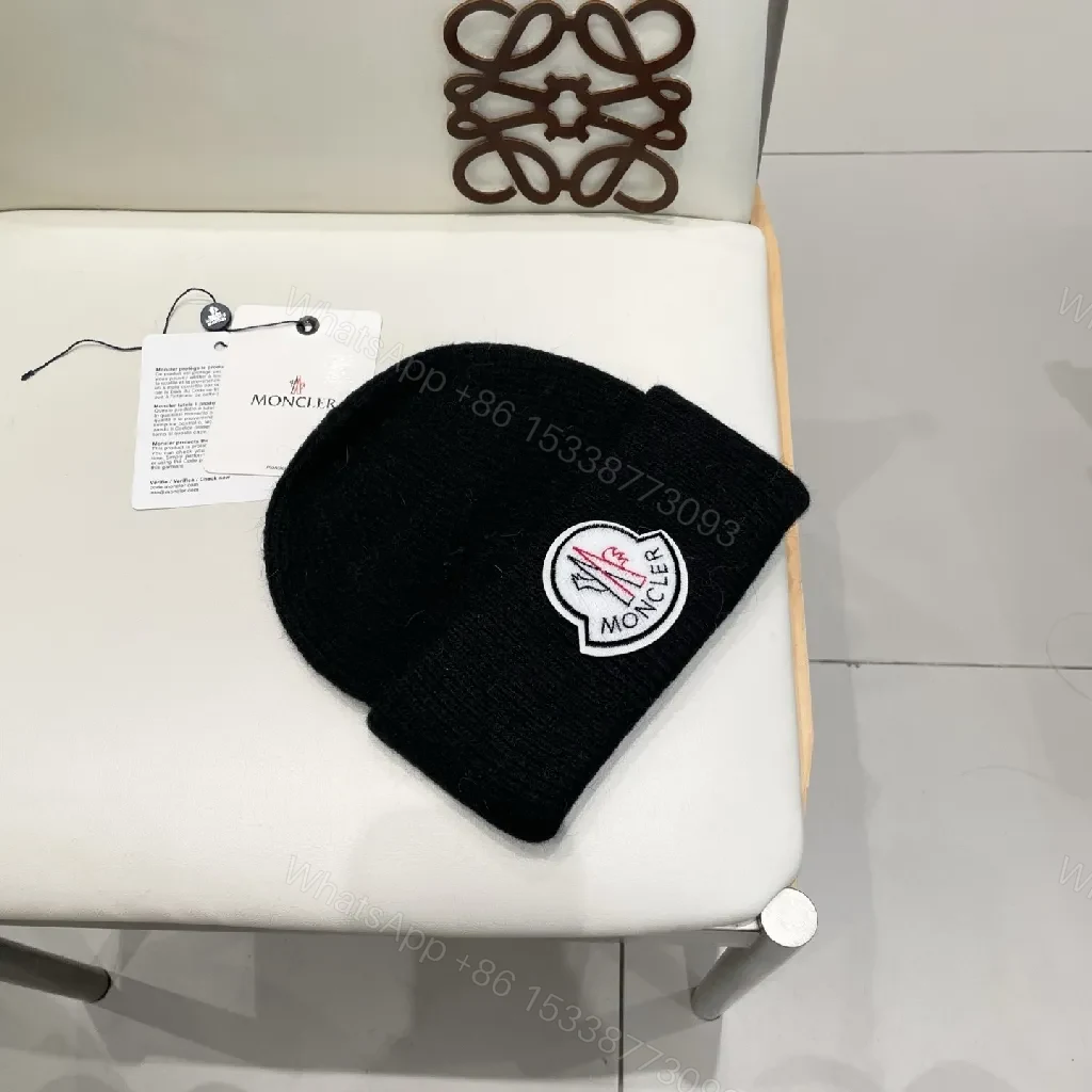 View 6 of Monochrome Knit Beanie: Luxe Logo Warmth, Folded Cuff