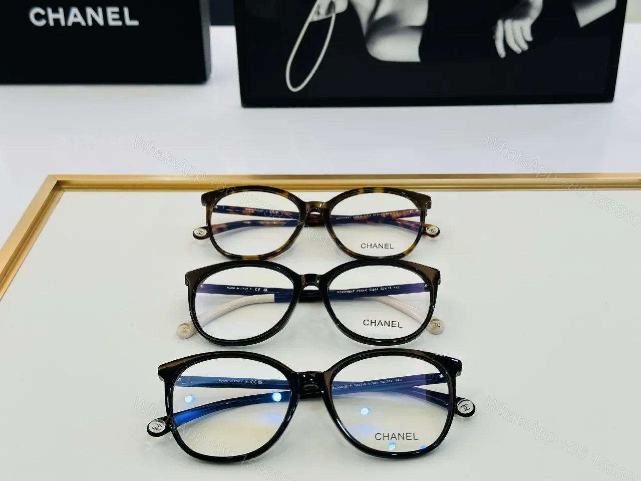 View 6 of Black Acetate Round-Rect Frames with Luxe Comfort Lenses