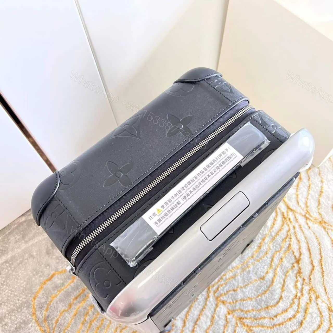 View 5 of Louis Vuitton Horizon 55 Carry On Suitcase Monogram Empreinte Giant Black 55Cm M46115