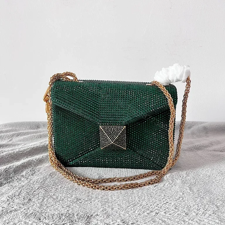 View 8 of Emerald Valentino Bag: Textured Leather, Day-to-Night Versatility