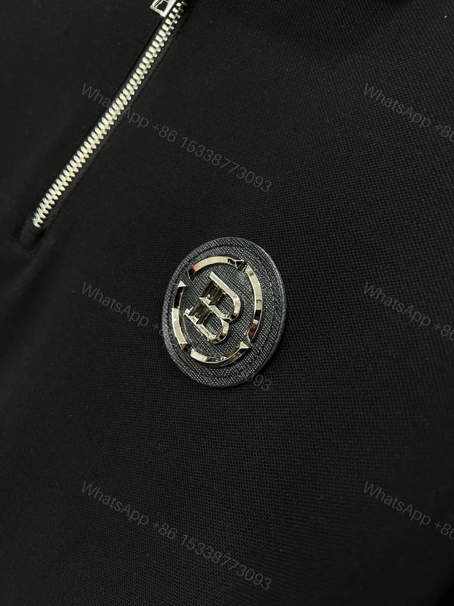 View 9 of First Copy BALMAIN Premium Zip Collar T-Shirt