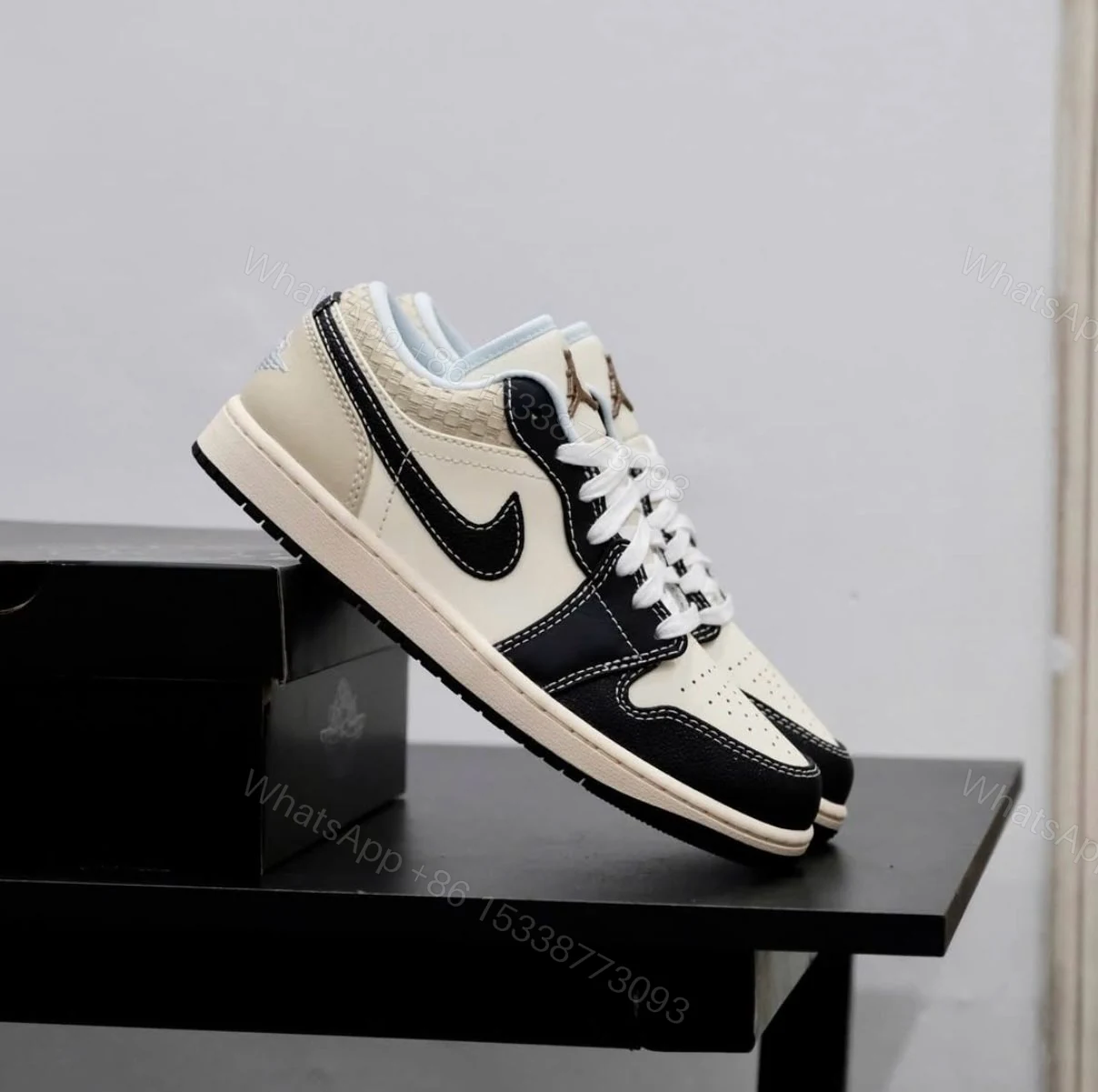 View 5 of FIRST COPY Nikee Air Jordan 1 Low SE COCONUT MILK BLACK