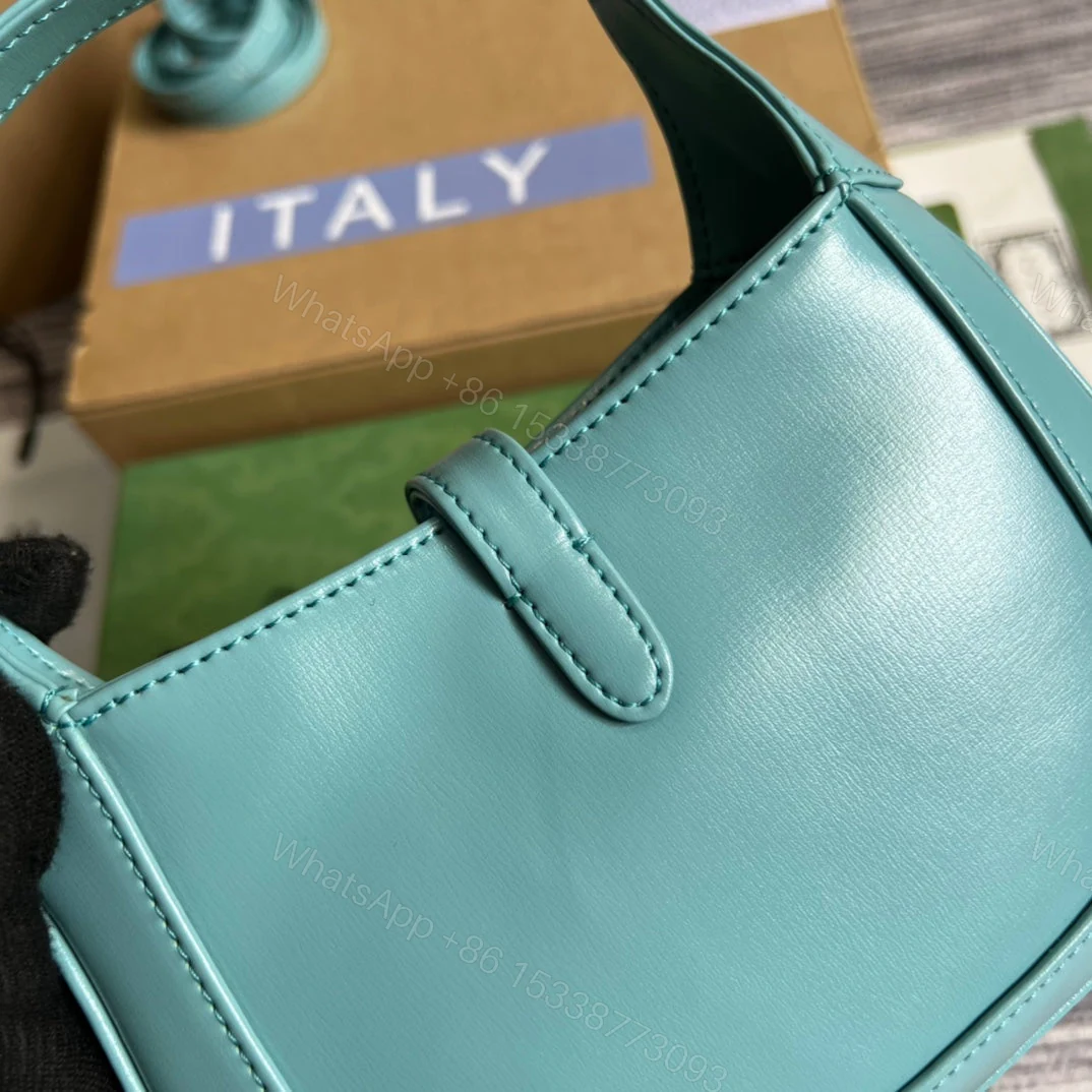 View 4 of GG JACKIE MINI 19 SHOULDER BAG IN PASTEL BLUE CALFSKIN
