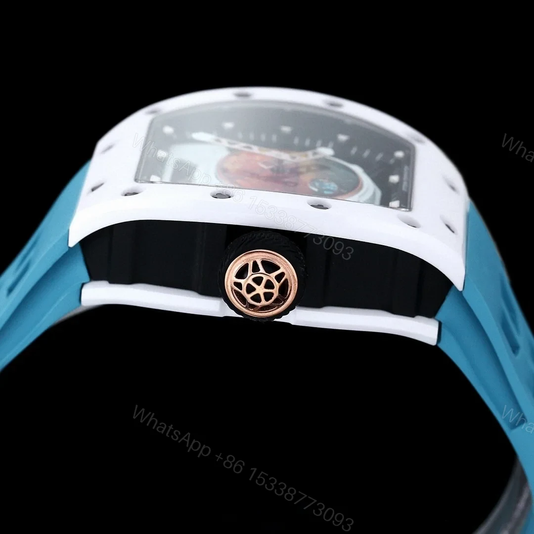 View 5 of Richard Mille RM52-05 Pharrell Williams Mars Mission Watch White Case Blue Strap Premium Edition RM-RM52-05-PW-WHT-BLU-01