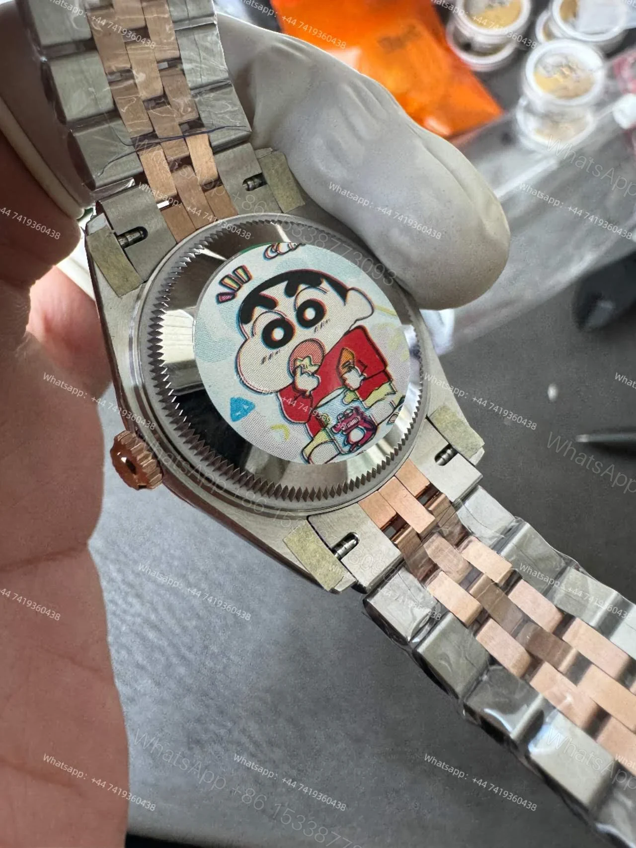 View 12 of Rolex Datejust M278271-0026 1:1 Replica Rose Gold Mother of Pearl Dial Jubilee 31MM 2236 Movement Super Clone Watch