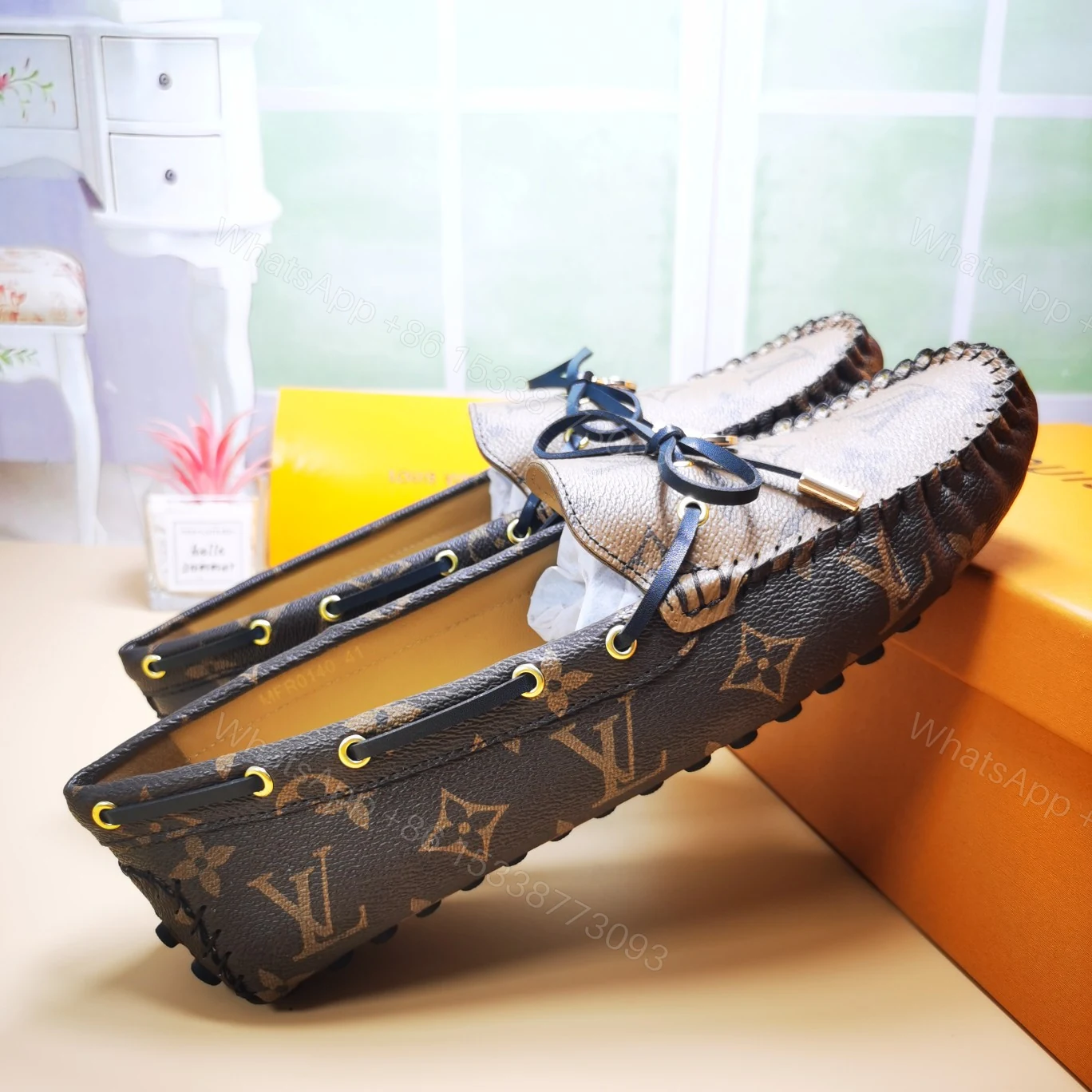 View 5 of LOUIS VUITTON GLORIA LOAFERS BROWN 1ABV23