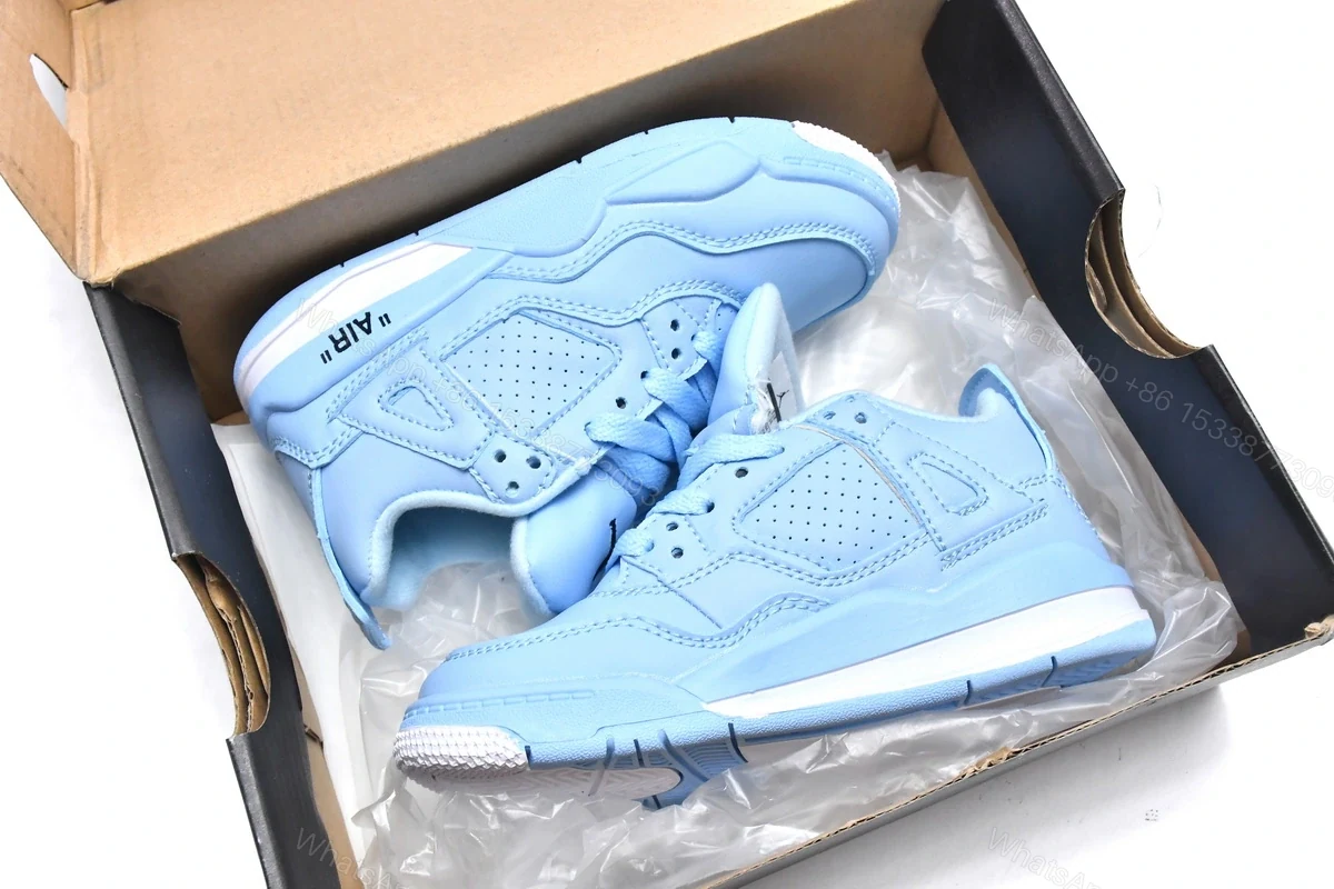 View 4 of Jordan 4 Kids Shoes Retro Sky Blue CV9388-106