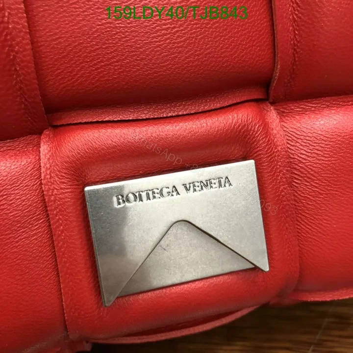 View 18 of Bottega Veneta Red Cross-Body Cassette Bag with Chain and Gold Hardware 6829