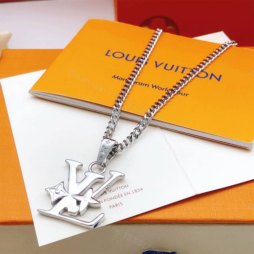 View 4 of LV Monogram Row Pendant