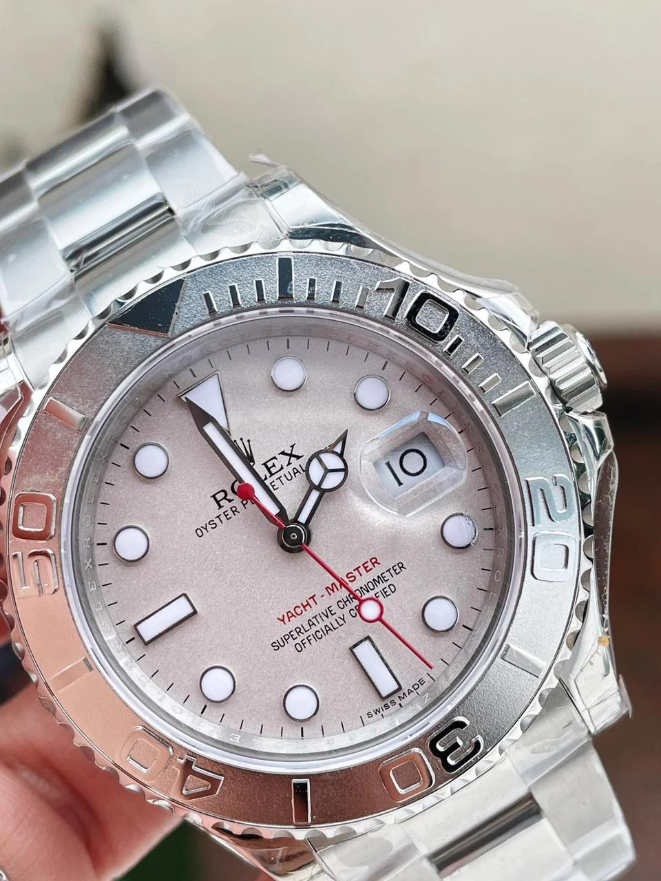 View 5 of JF FACTORY 1:1 Rolex Yacht-Master 116622 Best Edition Silver Dial SH3135