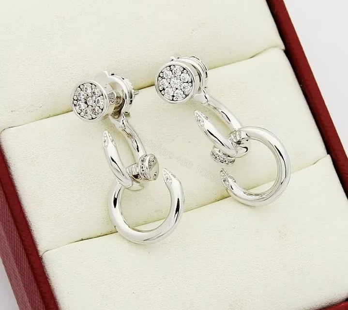 View 6 of Cartier Replica Juste un Clou Double Diamond Earrings TJ069