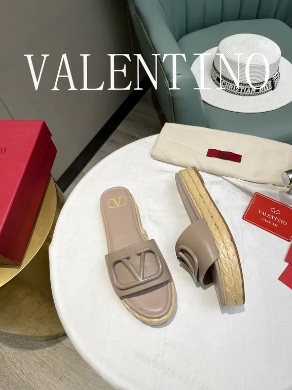 View 5 of Calfskin Slides: Signature V Buckle, Everyday Opulence