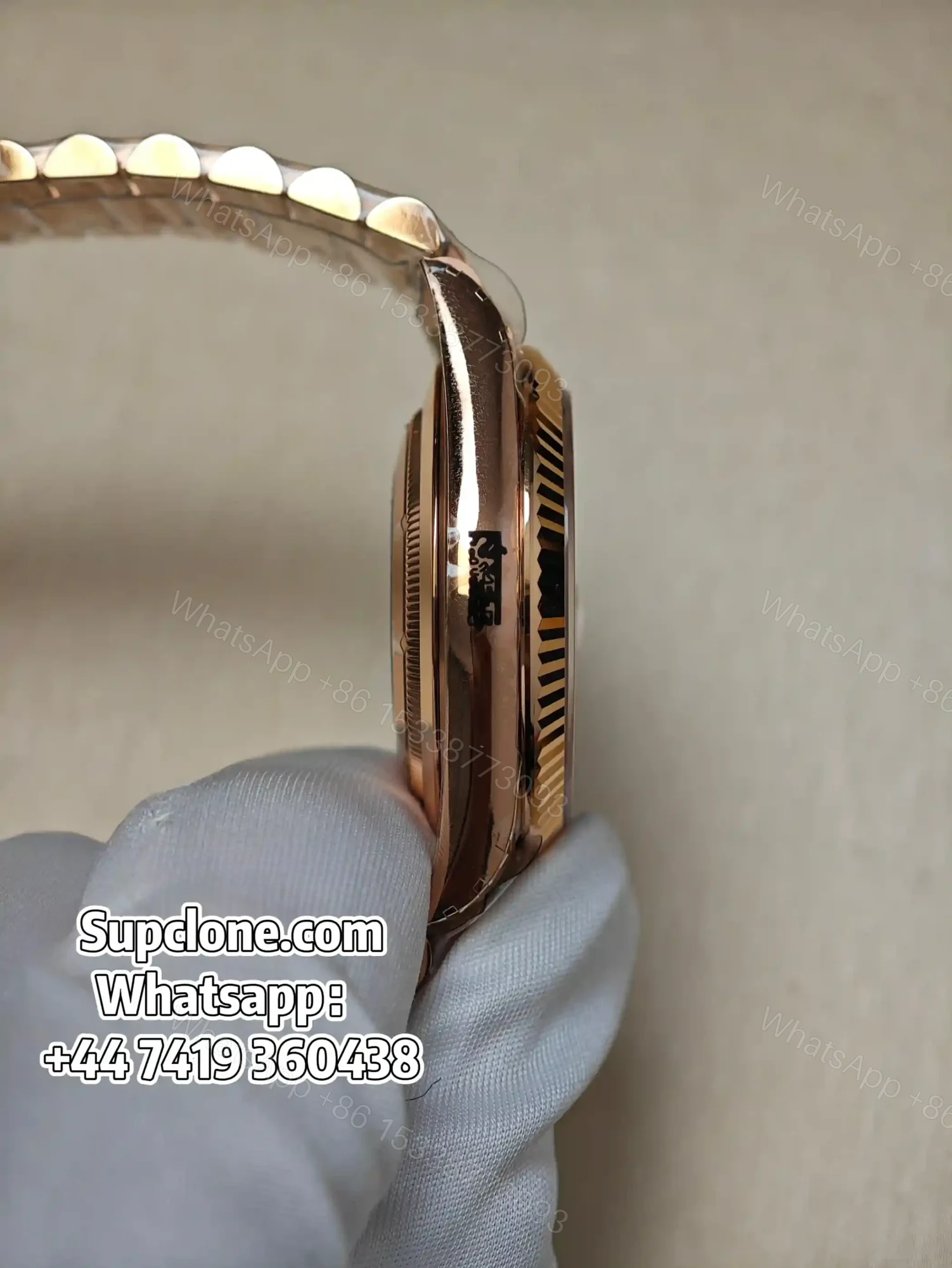 View 10 of Rolex Day-Date 40mm Rose Gold Brown Roman Dial – Super Clone 1:1 Cal. 3255