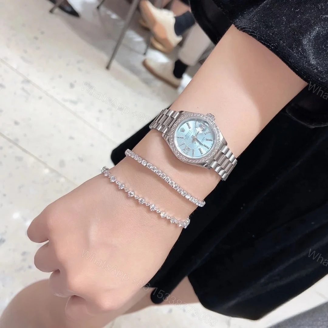 View 5 of Rolex Lady Datejust 28 Ice Blue Dial Platinum Diamond 28Mm 279136Iblsrdp
