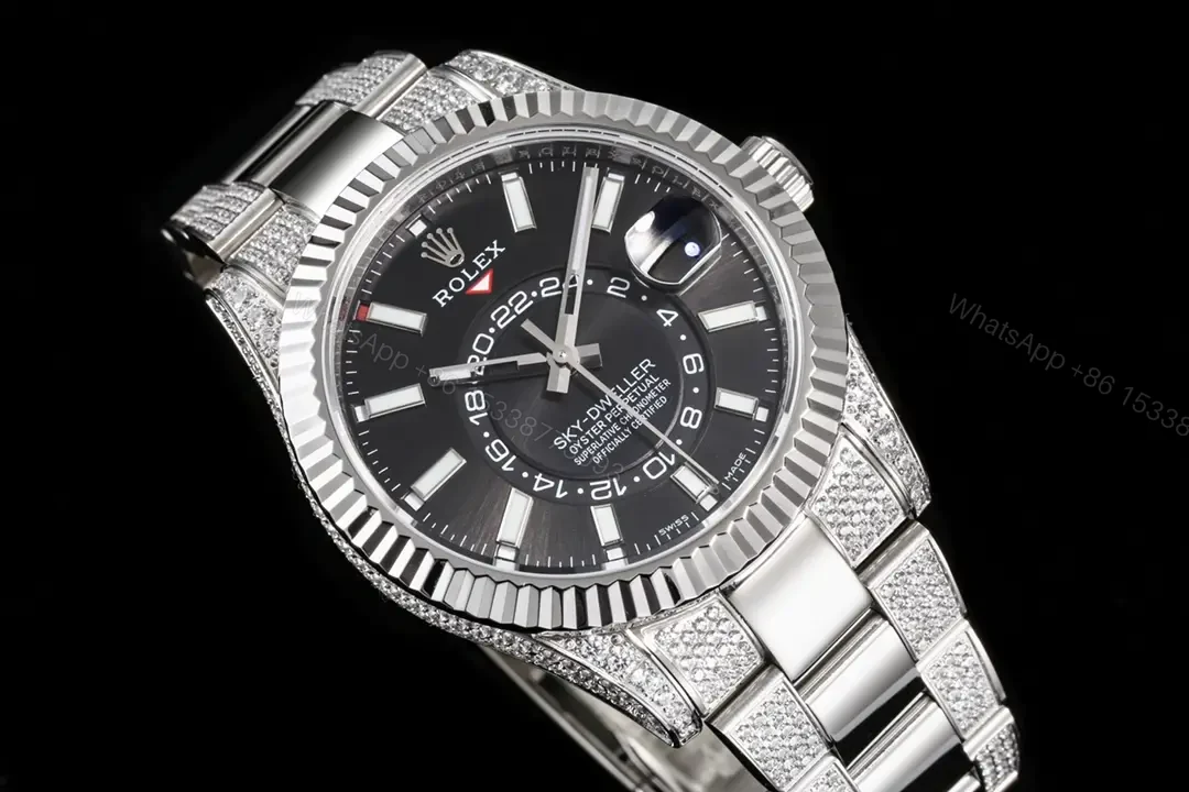 View 4 of Rolex Sky-Dweller Diamond Iced 42mm Oyster Bracelet Premium Edition 326934-0005