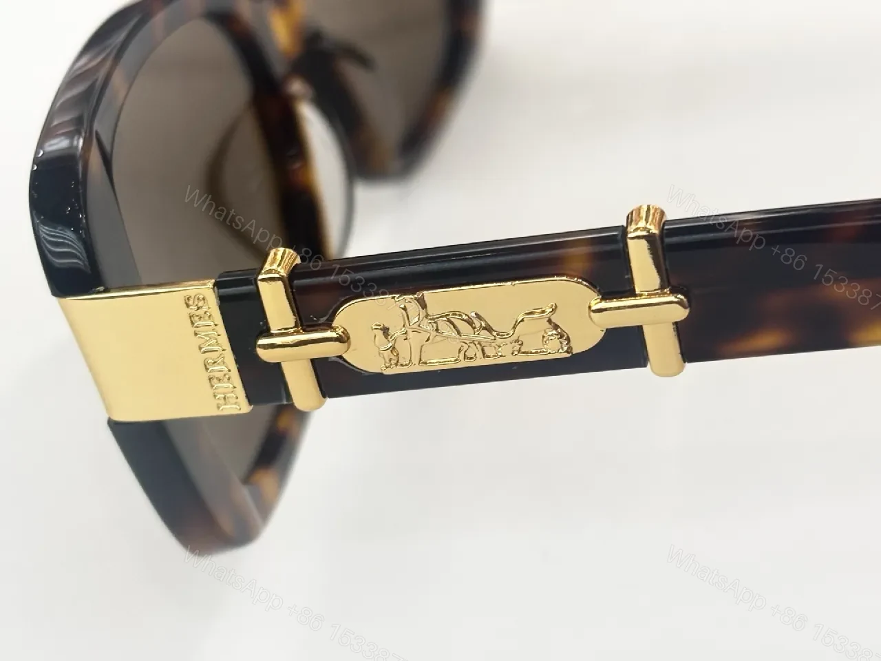 View 9 of Black Acetate Cat-Eye Sunglasses with Gold Hardware - Luxe, Comfortable, Bold Style