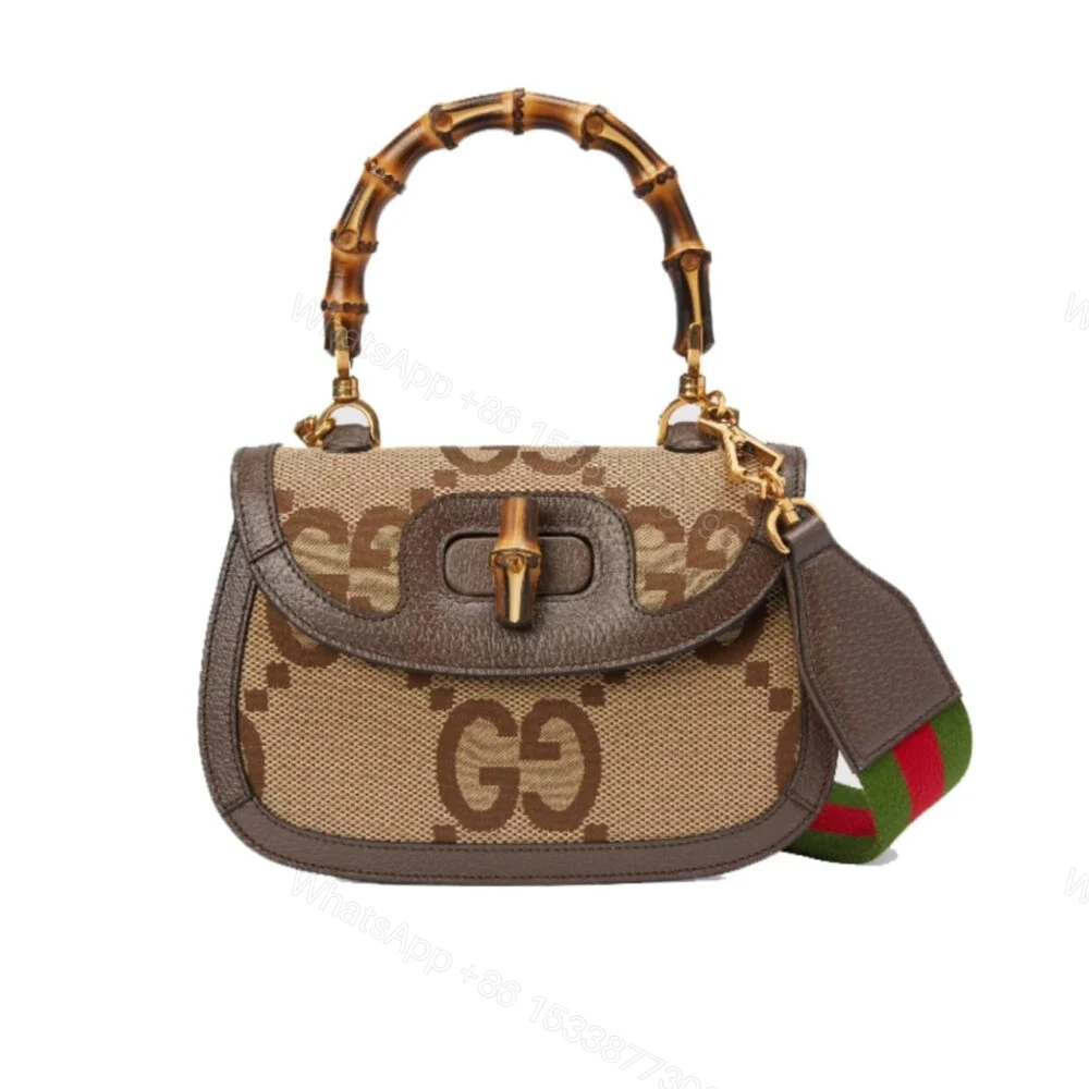 Gucci Bamboo 1947 Jumbo GG Small Top Handle Bag Brown 18Cm — view 1