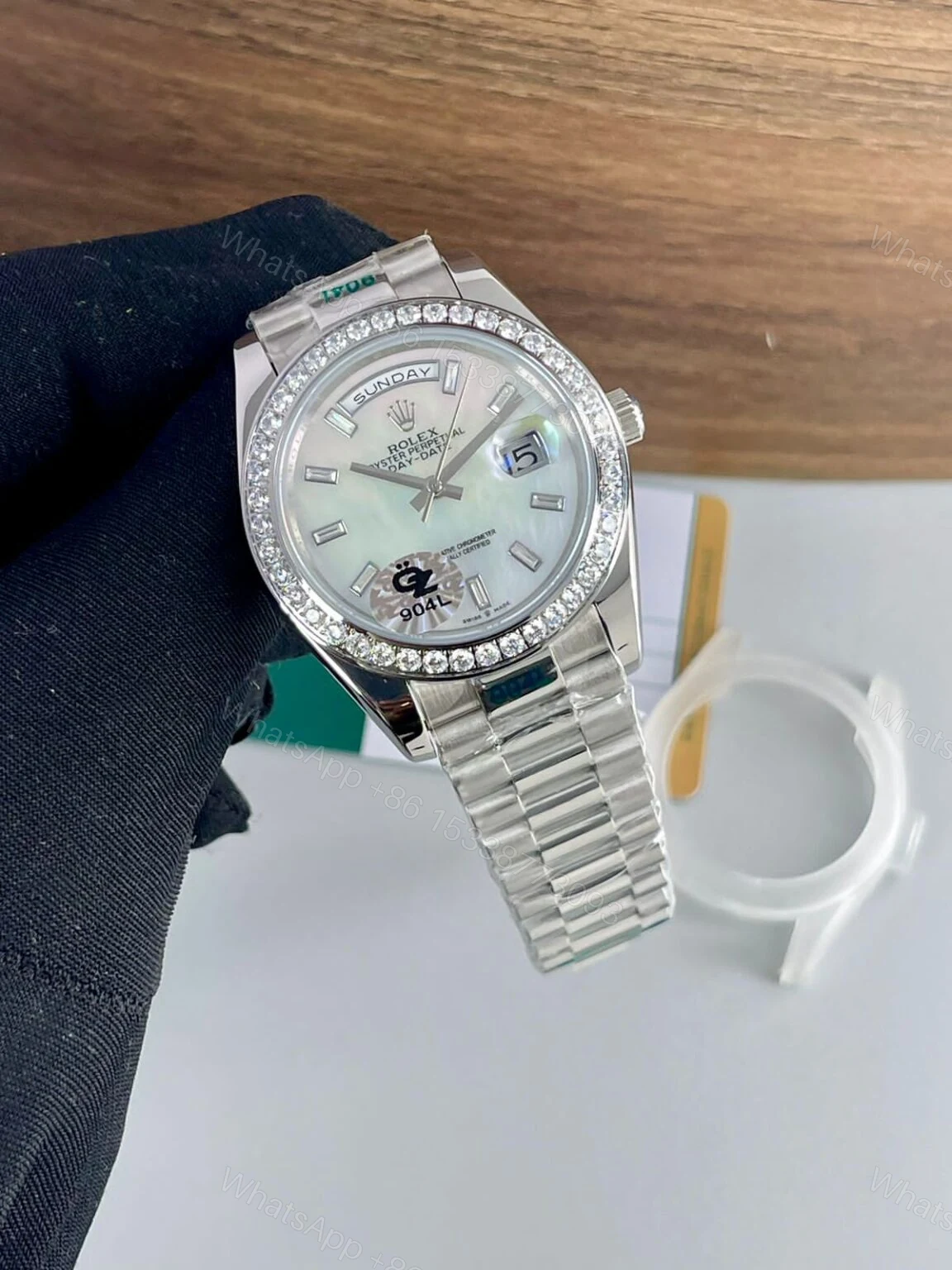 View 3 of Rolex Day-Date Ring White Dial 40MM (7AAA) Automatic