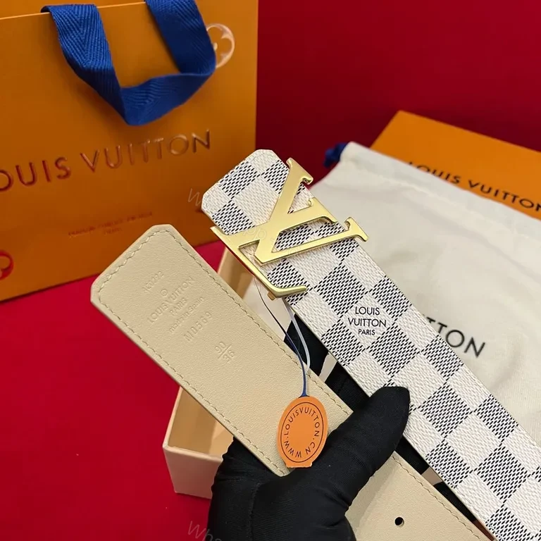 View 8 of Patterned Canvas Belt: Modern Luxury with LV Buckle, All-Day Comfort