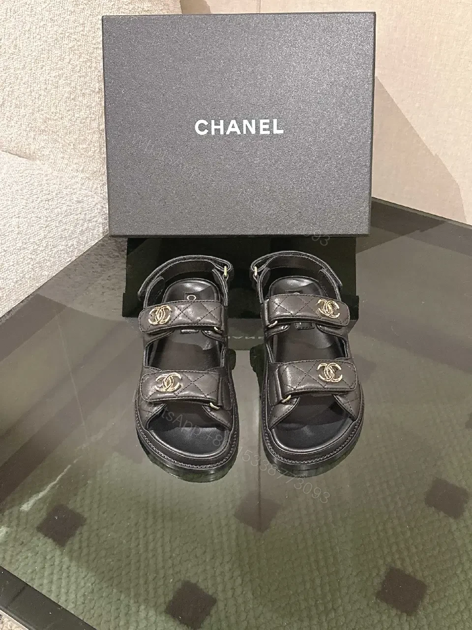 View 4 of Gold-Accent Leather Sandals: Luxury Designer-Inspired Comfort