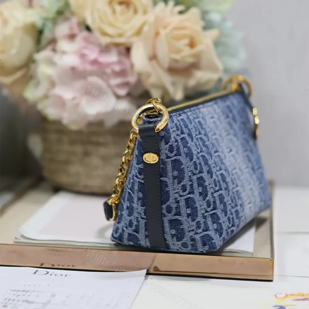 View 6 of 高仿Dior*StarHobo系列S320M49E鏈條手袋藍色免檢版