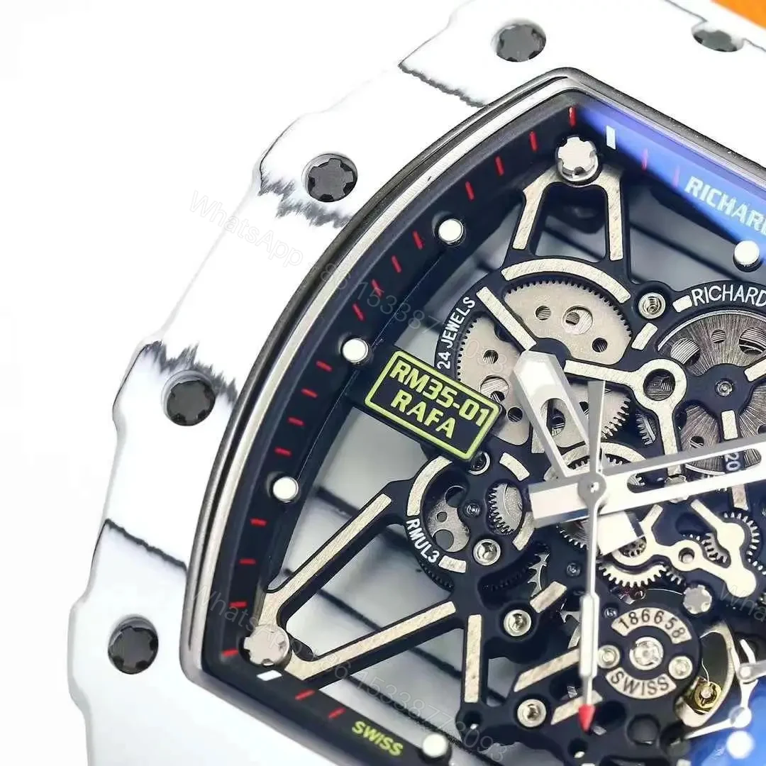 View 4 of Replica Richard Mille RM 35-01 Rafael Nadal White NTPT Carbon Case