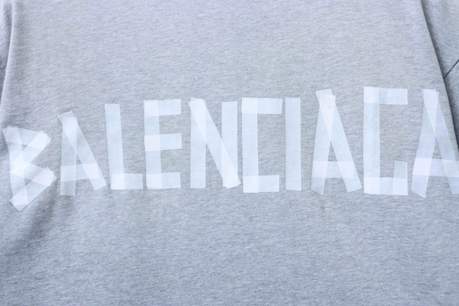 View 4 of Balenciaga Clothes 25SS American Paper Tape Short-Sleeve T-Shirt grey