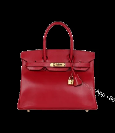 Hermès Birkin 30 Rouge Vif Tadelakt Gold Hardware — view 1