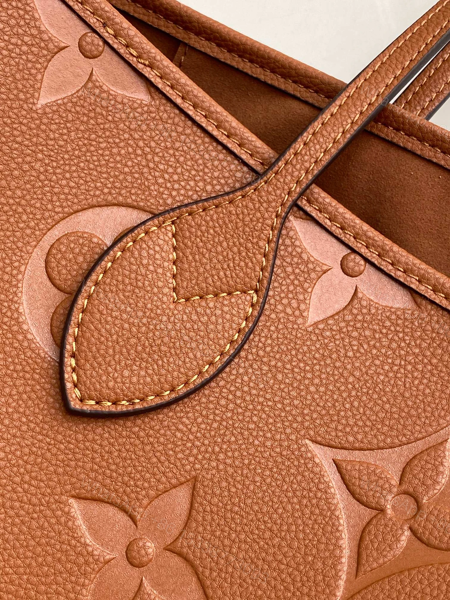 View 5 of LV NEVERFULL MM 32 BROWN MONOGRAM EMPREINTE LEATHER