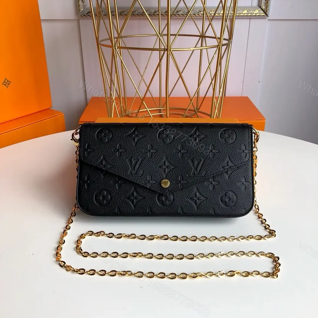LV Félicie Pochette Bag Black — view 1