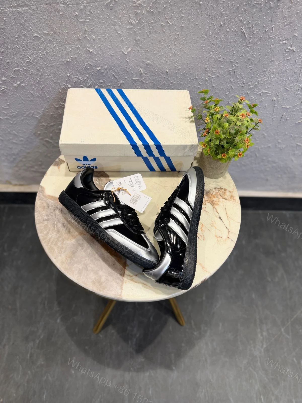 View 5 of Adidas Originals Samba Atmos First Copy Shoes — Black Silver | COD India