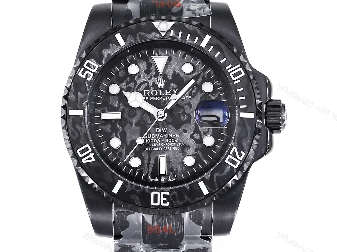 View 2 of Rolex Submariner DIW Carbon Fiber Black Dial Custom Watch 40mm Ultimate Edition RG-ROLEX-SUB-DIW-CARBON-GRN-40