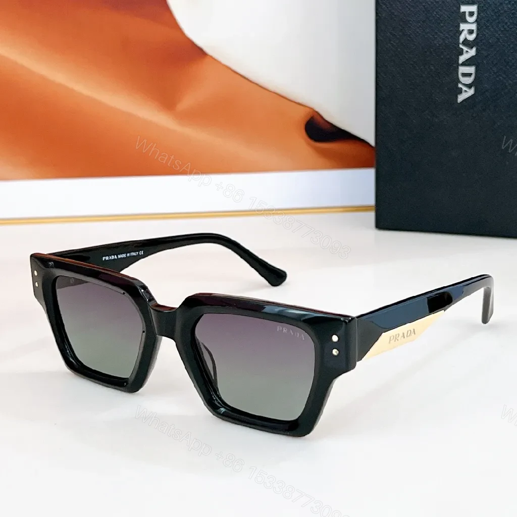 View 5 of Bold Square Sunglasses in Black Acetate with Polarized Lenses