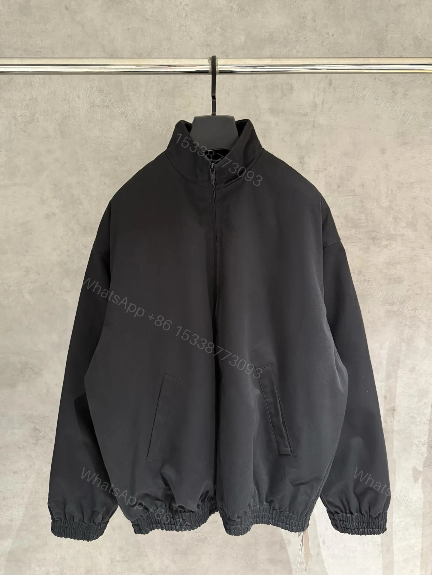 Balenciaga原單男士外套 黑色立領極簡輪廓設計 — view 1