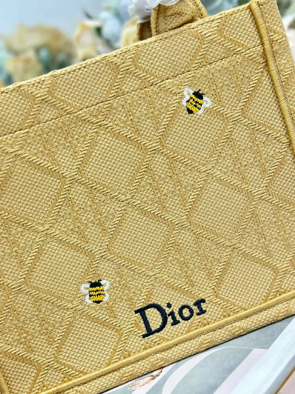 View 6 of Gold Quilted Mini Bag: Structured Luxury Carryall