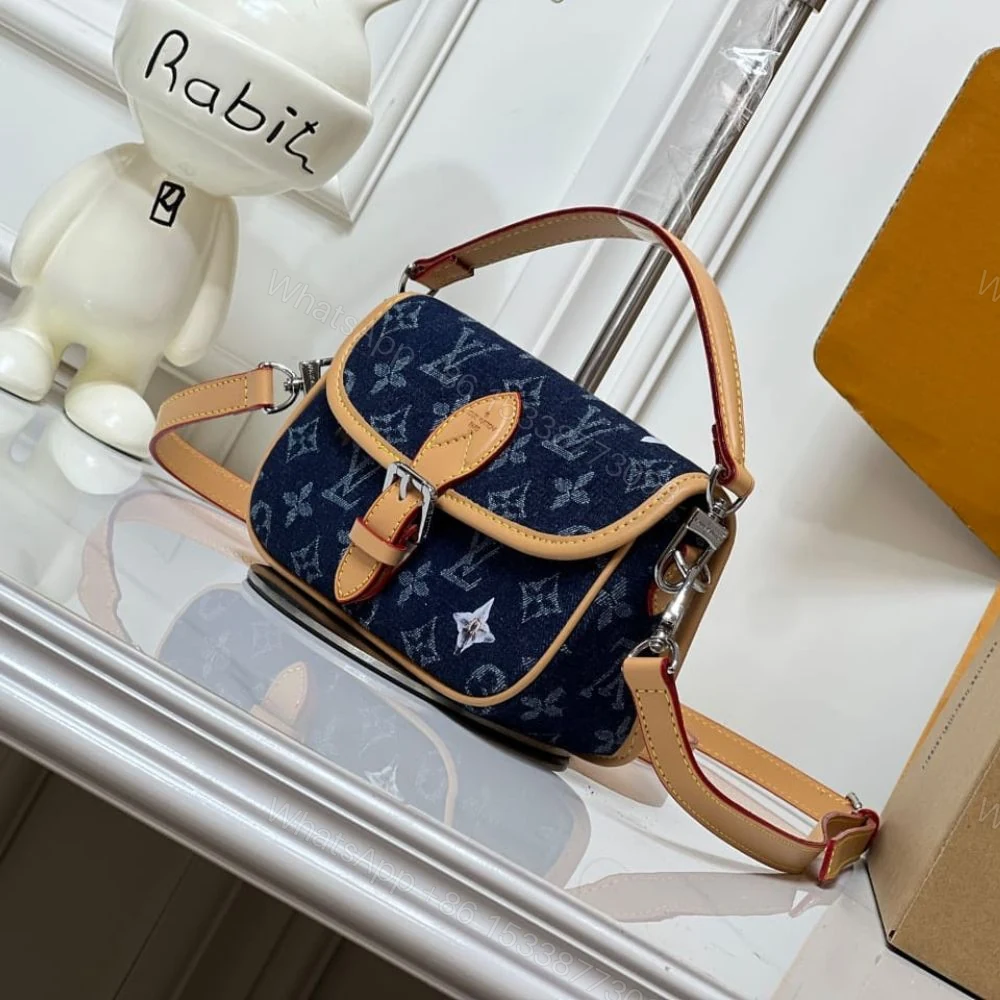 View 4 of Louis Vuitton Nano Diane Blue Denim 19Cm