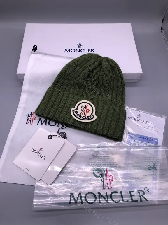 View 4 of Chic Wool Beanie: Luxury Knit with Moncler Badge