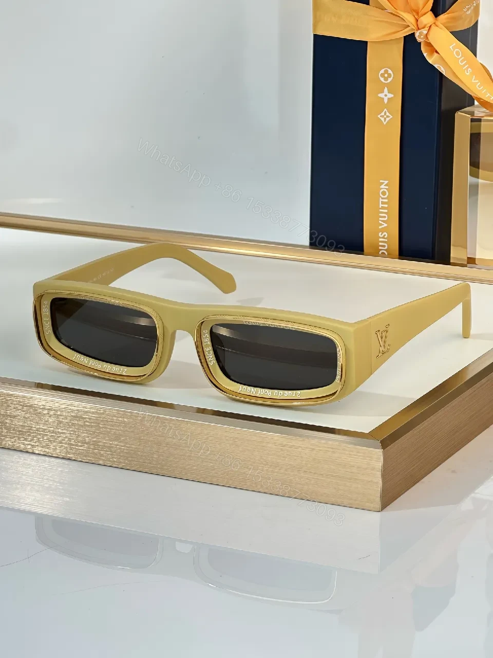 View 4 of Matte Shield Sunglasses – Bold Rectangular, All-Day Comfort