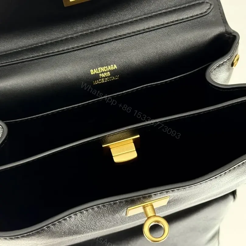 View 6 of 高仿Balenciaga*Rodeo系列V21000小牛皮手袋黑金Mini免檢版