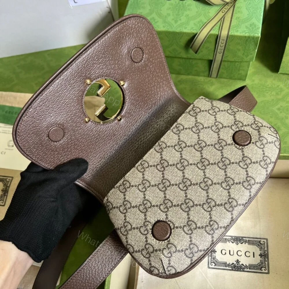 View 4 of Gucci Blondie Belt Bag GG Supreme Beige Ebony 90Cm 703807 K9GSG 8358