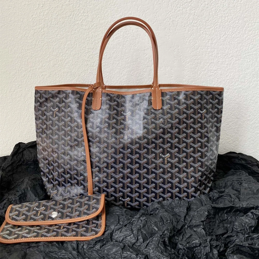 高仿Goyard*STLOUIG滿印Tote購物袋棕色中號免檢版 — view 1