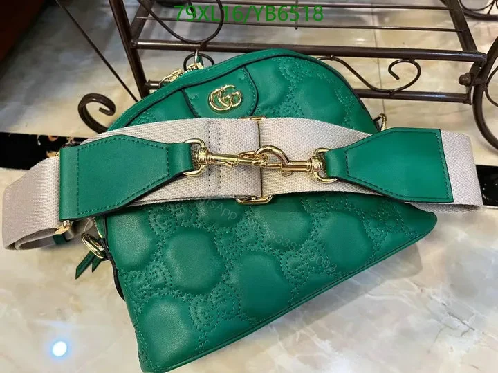 View 7 of Fake Gucci GG Matelassé Green Leather Bag PZK456