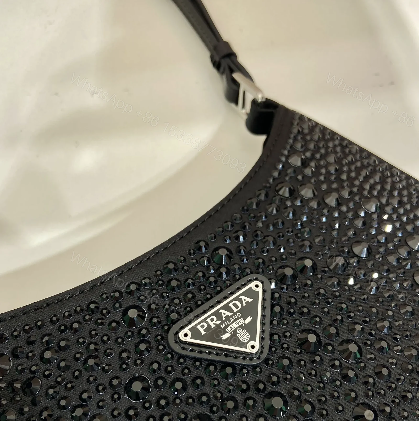 View 7 of Prada Cleo crystal-embellished Shoulder Bag