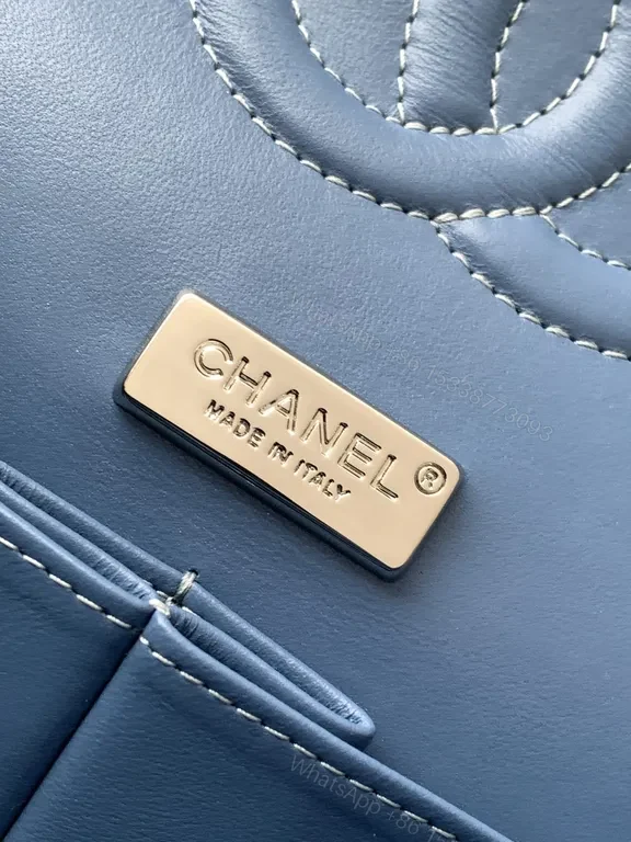 View 7 of Denim Chanel-Style Shoulder Bag: Luxe Beaded Texture Crossing Bag